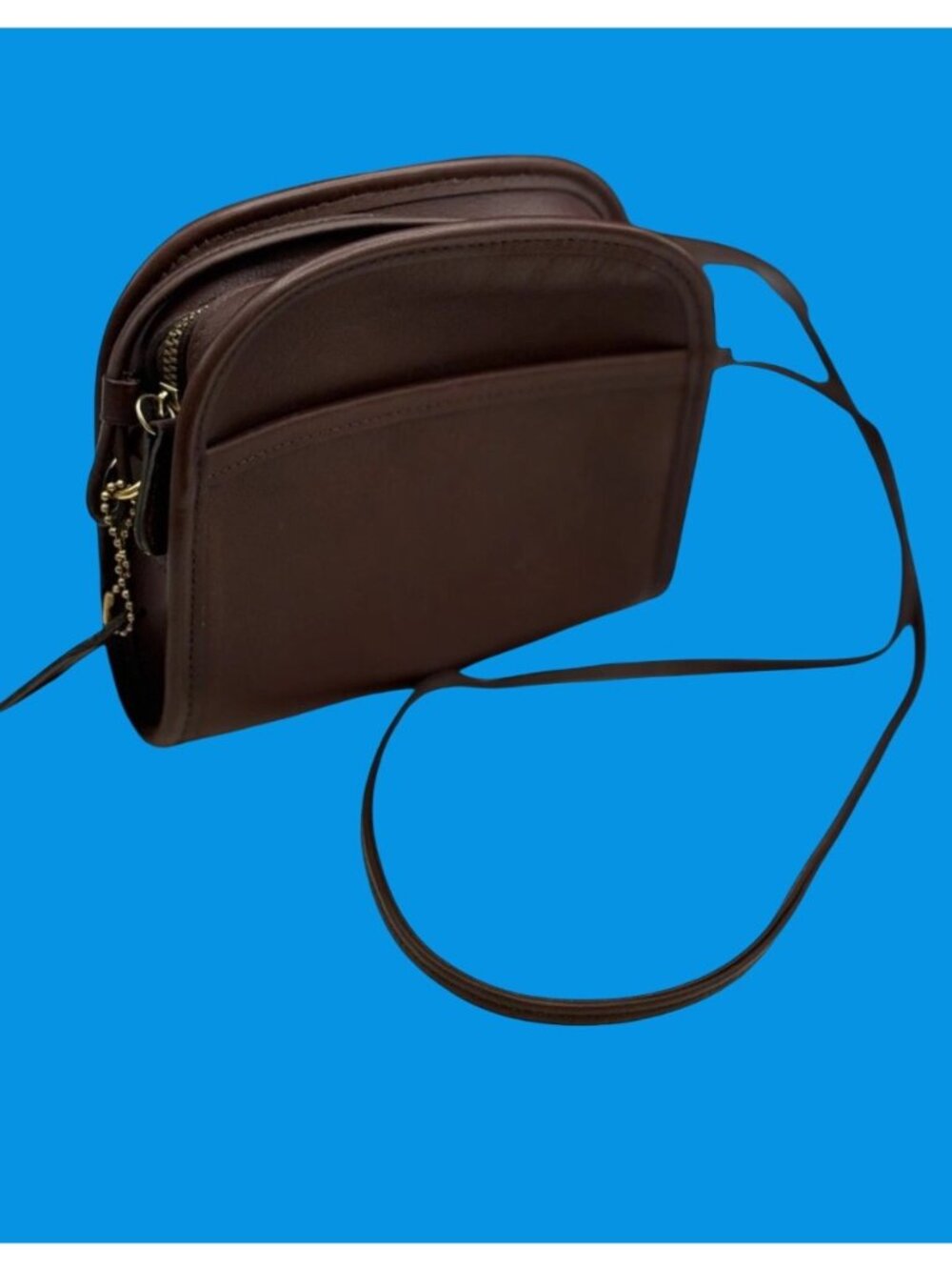 Vintage Coach Abby Brown Leather Mini Crossbody Bag #9017 Great Condition
